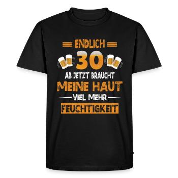 Biertrinker 30. Geburtstag - Männer Premium Bio T-Shirt - Schwarz - Vorne - Nico (187cm)