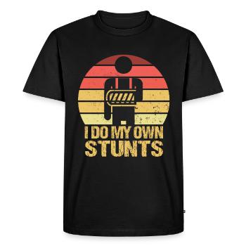 Je fais mes propres cascades, la bonne - T-shirt Premium bio Homme - noir - Devant - Nico (187cm)