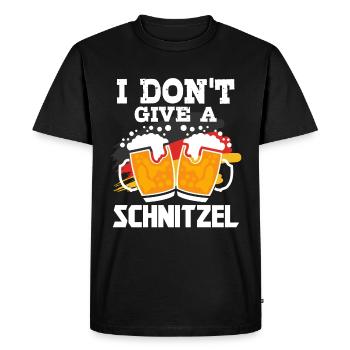 I Give No Schnitzel Funny German Quote - Men's Premium Organic T-Shirt - black - Front - Nico (187cm)