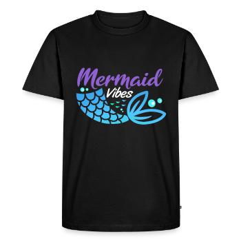 Mermaid Vibes Cute Women Girls - Men's Premium Organic T-Shirt - black - Front - Nico (187cm)