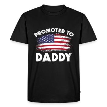 Promu papa, père pour la première fois en 2022 - T-shirt Premium bio Homme - noir - Devant - Nico (187cm)