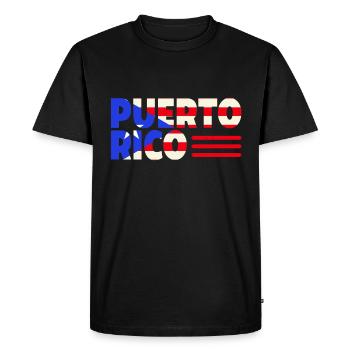 Patriotic Vintage Porto Rico Flag Rican - T-shirt Premium bio Homme - noir - Devant - Nico (187cm)