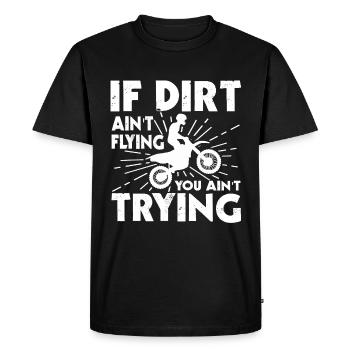Vintage quand la saleté ne vole pas - T-shirt Premium bio Homme - noir - Devant - Nico (187cm)
