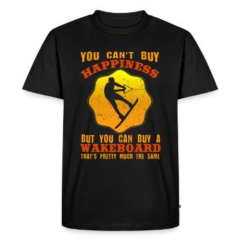 You can't buy happiness, but you can buy a wakeboard - Men's Premium Organic T-Shirt - black - Front - Nico (187cm)