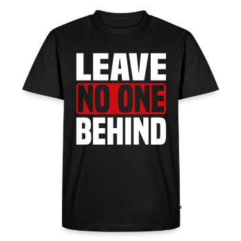 No human being is illegal Human rights leave no - Men's Premium Organic T-Shirt - black - Front - Nico (187cm)