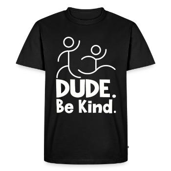 Age, Be friendly, anti-bullying movement, - Men's Premium Organic T-Shirt - black - Front - Nico (187cm)