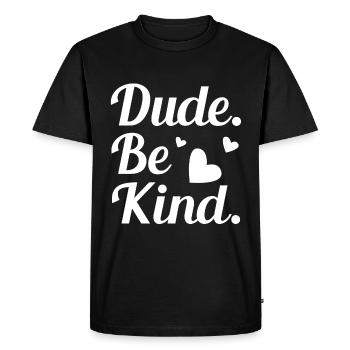 Age, Be friendly, anti-bullying movement, - Men's Premium Organic T-Shirt - black - Front - Nico (187cm)