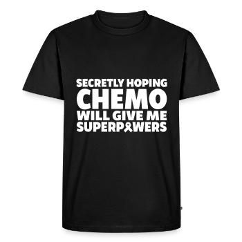 Espère secrètement que la chimio me donnera des superpouvoirs - T-shirt Premium bio Homme - noir - Devant - Nico (187cm)