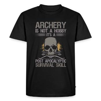 Le tir à l’arc n’est pas une chasse au passe-temps à long terme - T-shirt Premium bio Homme - noir - Devant - Nico (187cm)