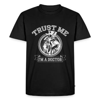 Croyez-moi, je suis un médecin de la peste - T-shirt Premium bio Homme - noir - Devant - Nico (187cm)