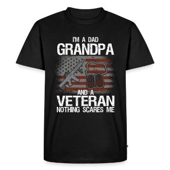 Je suis un père grand-père et une fête des pères expérimentée - T-shirt Premium bio Homme - noir - Devant - Nico (187cm)