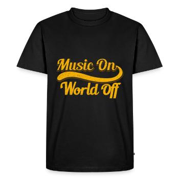 Music in the World by Musician Lovers DJ - Men's Premium Organic T-Shirt - black - Front - Nico (187cm)