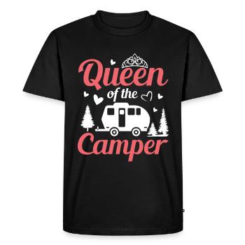 Reine du Camping Caravane - T-shirt Premium bio Homme - noir - Devant - Nico (187cm)