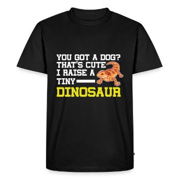 Bearded Dragon Reptile Lizard Fermented Tiny - Men's Premium Organic T-Shirt - black - Front - Nico (187cm)