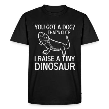 Bearded Dragon Reptile Lizard Fermented Tiny - Men's Premium Organic T-Shirt - black - Front - Nico (187cm)