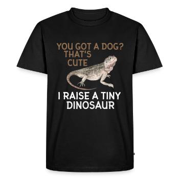 Bearded Dragon Reptile Lizard Fermented Tiny - Men's Premium Organic T-Shirt - black - Front - Nico (187cm)