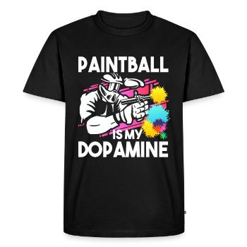 Le paintball est mon paintball drôle de dopamine - T-shirt Premium bio Homme - noir - Devant - Nico (187cm)