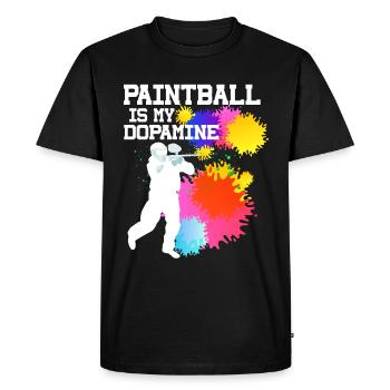 Le paintball est mon paintball drôle de dopamine - T-shirt Premium bio Homme - noir - Devant - Nico (187cm)