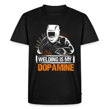 Le soudage est mon plus drôle de dopamine - T-shirt Premium bio Homme - noir - Devant - Nico (187cm)