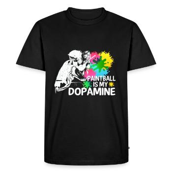 Le paintball est mon paintball drôle de dopamine - T-shirt Premium bio Homme - noir - Devant - Nico (187cm)