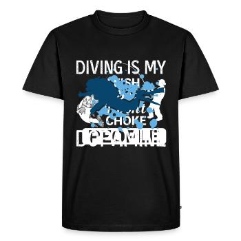 Diving is my dopamine diver under - Men's Premium Organic T-Shirt - black - Front - Nico (187cm)