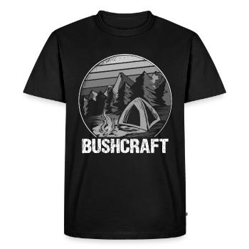 Bushcraft Survival Outdoor Wilderness Faune - T-shirt Premium bio Homme - noir - Devant - Nico (187cm)