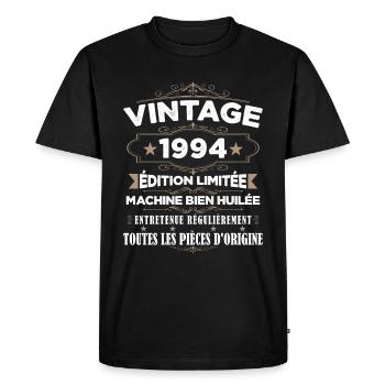 Vintage 1994 Édition Limitée - T-shirt Premium bio Homme - noir - Devant - Nico (187cm)