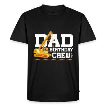 Papa Birthday Crew Construction Theme - Men's Premium Organic T-Shirt - black - Front - Nico (187cm)