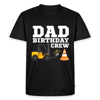 Papa Birthday Crew Construction Theme - Men's Premium Organic T-Shirt - black - Front - Nico (187cm)