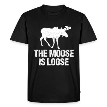 The loose is loose Vintage Canada Canadian - Men's Premium Organic T-Shirt - black - Front - Nico (187cm)