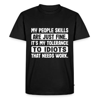 Mes compétences de mon peuple vont bien, - T-shirt Premium bio Homme - noir - Devant - Nico (187cm)