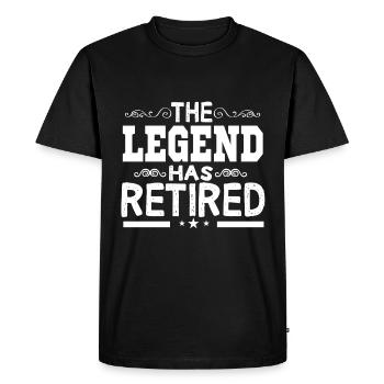 La légende a pris sa retraite - T-shirt Premium bio Homme - noir - Devant - Nico (187cm)
