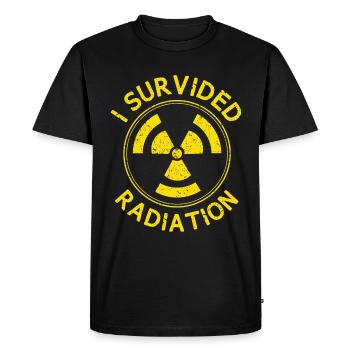 I Survived - Men's Premium Organic T-Shirt - black - Front - Nico (187cm)