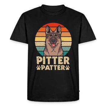 Pitter Pattern German Shepherd Dog Owner - Men's Premium Organic T-Shirt - black - Front - Nico (187cm)