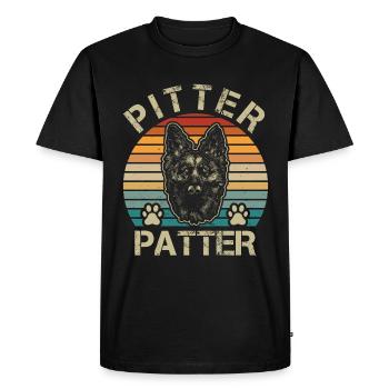 Pitter Pattern German Shepherd Dog Owner - Men's Premium Organic T-Shirt - black - Front - Nico (187cm)