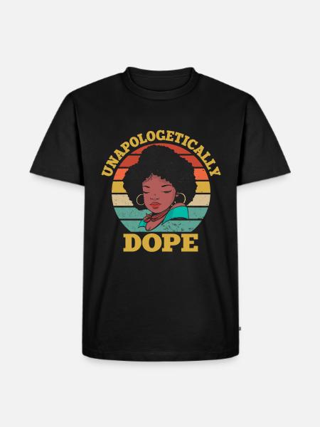 Unapologetic Black Afro-American - Men's Premium Organic T-Shirt - black