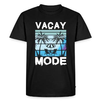 Vacay Mode Holiday Road Trip Tenue de vacances - T-shirt Premium bio Homme - noir - Devant - Nico (187cm)