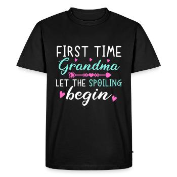 Pour la première fois, grand-mère a laissé le butin commencer - T-shirt Premium bio Homme - noir - Devant - Nico (187cm)
