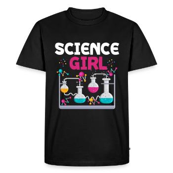 Sciences filles -chimie écolières femmes - T-shirt Premium bio Homme - noir - Devant - Nico (187cm)