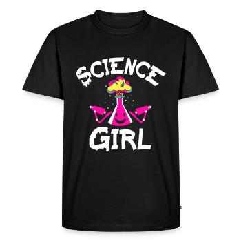 Science Girl STEM -Domaine Biologie Chimie - T-shirt Premium bio Homme - noir - Devant - Nico (187cm)