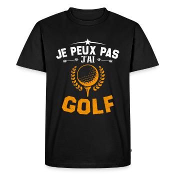 Je Peux Pas J'ai Golf Cadeau Pour Joueur De Golf - T-shirt Premium bio Homme - noir - Devant - Nico (187cm)