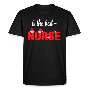 Meilleure infirmière - T-shirt Premium bio Homme - noir - Devant - Nico (187cm)