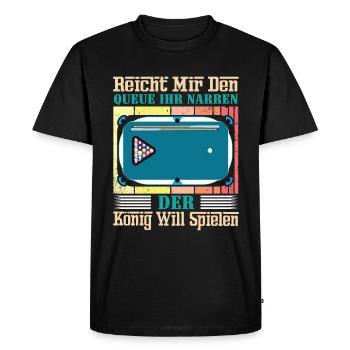 Donne-moi le signal tes fous billard piscine - T-shirt Premium bio Homme - noir - Devant - Nico (187cm)