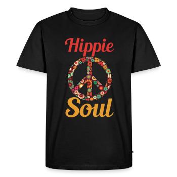 Âme hippie - T-shirt Premium bio Homme - noir - Devant - Nico (187cm)