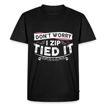 Ne vous inquiétez pas d’utiliser IT Garage - T-shirt Premium bio Homme - noir - Devant - Nico (187cm)