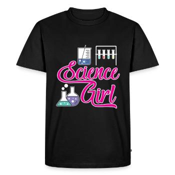Science Fille STEM Biologie Chimie Physique - T-shirt Premium bio Homme - noir - Devant - Nico (187cm)