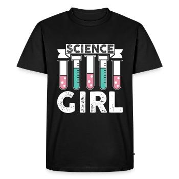 Sciences Filles Femmes STEM Matières Chimie - T-shirt Premium bio Homme - noir - Devant - Nico (187cm)