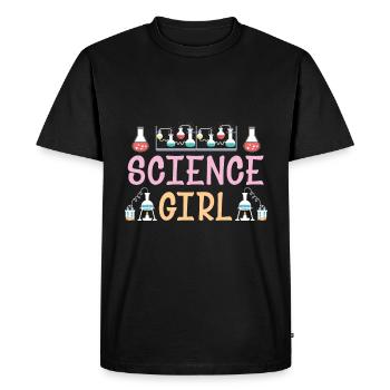 Sciences Filles Femmes STEM Matières Chimie - T-shirt Premium bio Homme - noir - Devant - Nico (187cm)