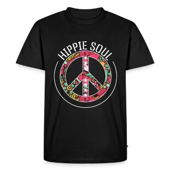 Âme hippie - T-shirt Premium bio Homme - noir - Devant - Nico (187cm)