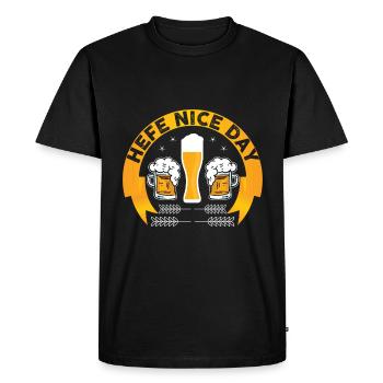 Levure Nice Day Bière de brasserie Bière de brasserie Hefeweizen - T-shirt Premium bio Homme - noir - Devant - Nico (187cm)